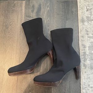 Stuart Weitzman Black Sock Boots (Size 8.5)